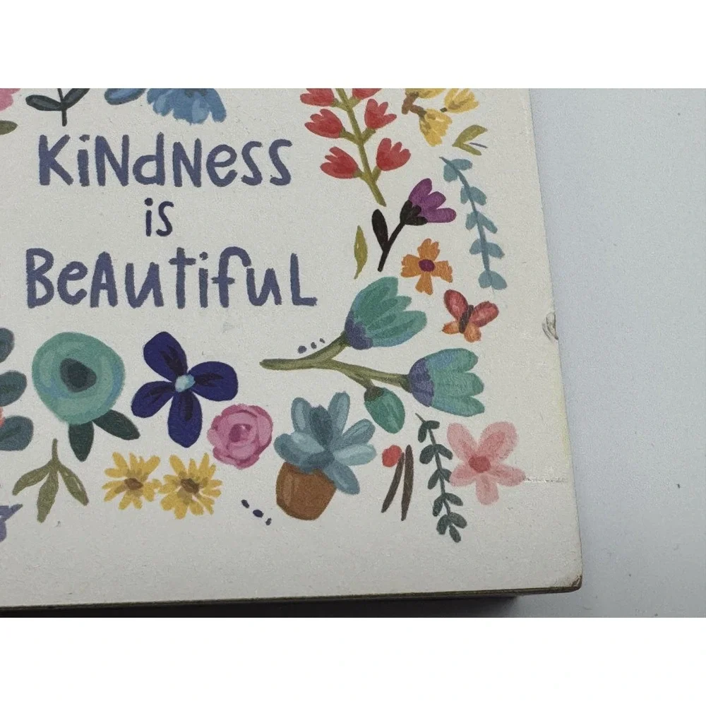 Kindness is Beautiful Wood Box Sign Primitives by Kathy 4x4
